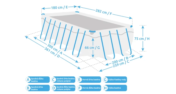 Bazén Florida 3,00x2,00x0,75 m bez príslušenstva