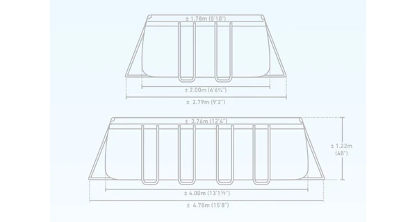 Bazén Florida Premium 2,00x4,00x1,22 m s kartušovou filtráciou
