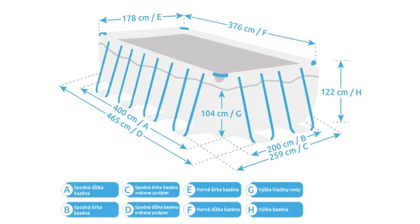 Bazén Florida Premium 2,00x4,00x1,22 m s kartušovou filtráciou