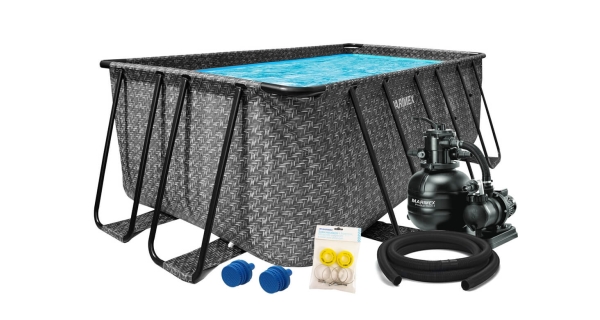 Bazén Florida Premium 2,15x4,00x1,22 m s pieskovou filtráciou a príslušenstvom - motív RATAN