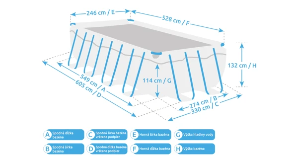 Bazén Florida Premium 2,74x5,49x1,32 m s pieskovou filtráciou