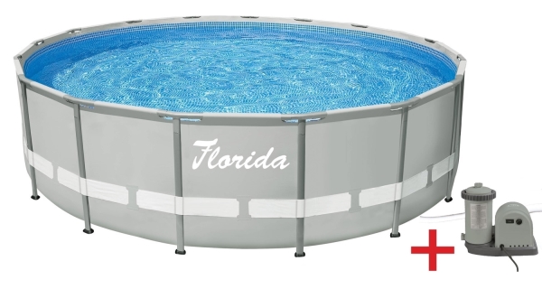 Bazén Florida Premium Florida Grey 4,88 x 1,22 m s kartušovou filtráciou