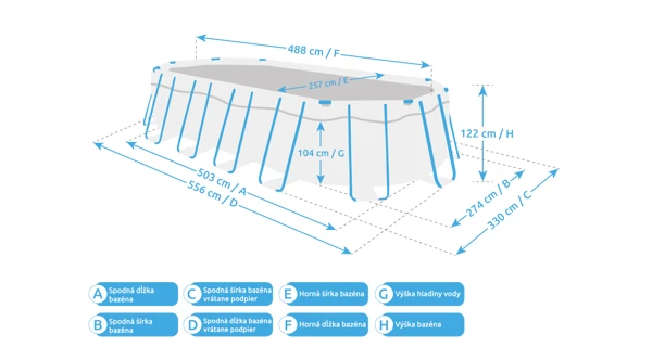 Bazén Florida Premium ovál 5,03x2,74x1,22 m s kartušovou filtráciou a príslušenstvom