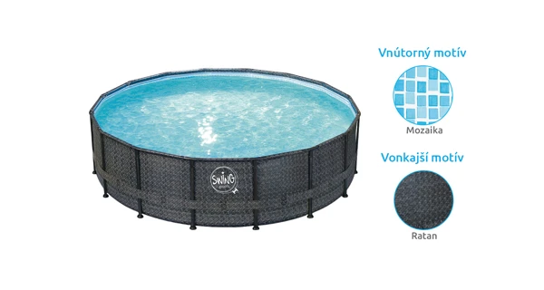 Bazén Florida SWING 5,49 x1, 32m bez príslušenstva - motív RATAN