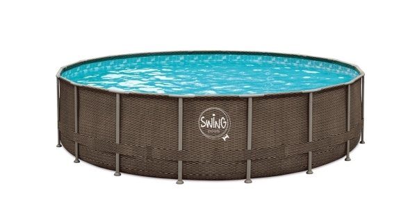 Bazén Florida SWING 5,49x1,22m bez príslušenstva - motív HNEDÝ RATAN