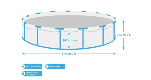 Bazén Florida SWING 5,49x1,22m bez príslušenstva - motív HNEDÝ RATAN