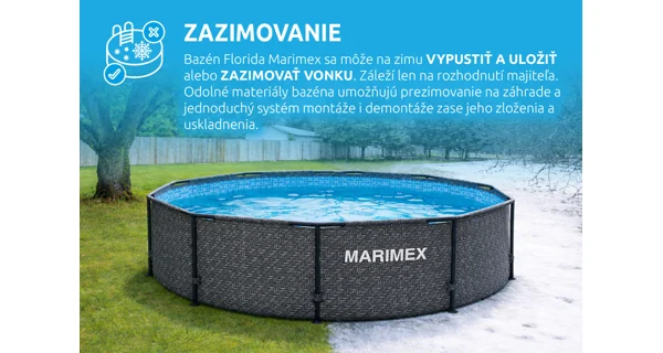 Bazén Marimex Florida 3,05 x 0,76 m bez filtrácie - motív RATAN