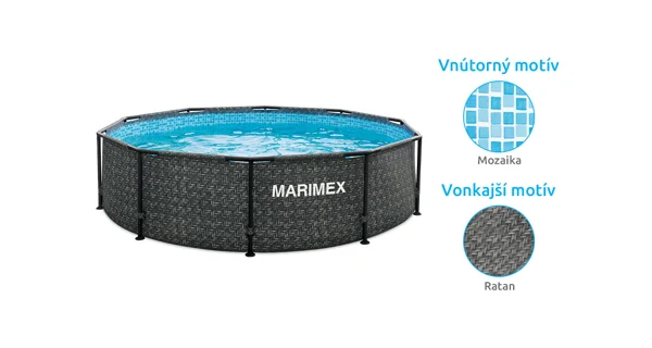 Bazén Marimex Florida 3,05 x 0,76 m bez filtrácie - motív RATAN