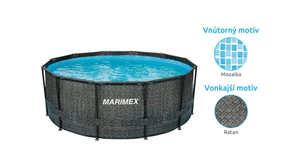 Bazén Marimex Florida 3,05 x 0,91 m s pieskovou filtráciou - motív RATAN