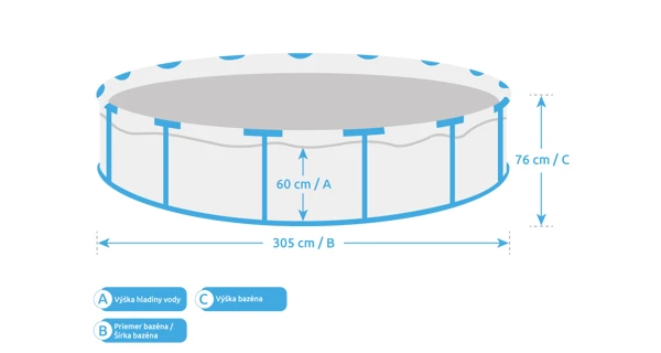 Bazén Marimex Florida 3,05x0,76 m s pieskovou filtráciou