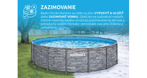 Bazén Marimex Florida 3,05x0,91 m bez príslušenstva - motív KAMEŇ