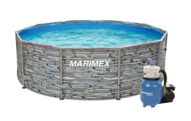 Bazén Marimex Florida 3,05x0,91 m s pieskovou filtráciou ProStar 3 - motív KAMEŇ