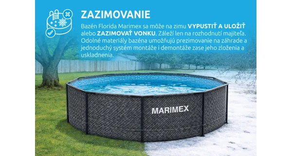 Bazén Marimex Florida 3,05x0,91 m so zabudovaným skimmerom - motív RATAN