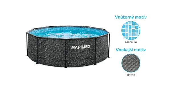 Bazén Marimex Florida 3,05x0,91 m so zabudovaným skimmerom - motív RATAN