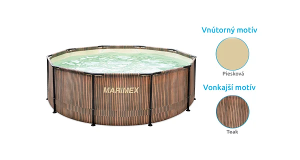 Bazén Marimex Florida 3,05x0,91 m so zabudovaným skimmerom - motív TEAK