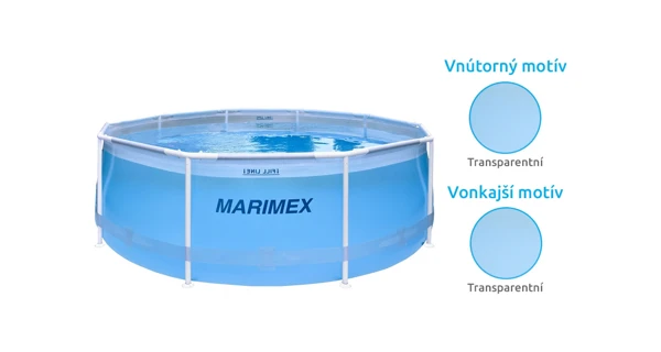 Bazén Marimex Florida 3,05x0,91m s pieskovou filtráciou - motív transparentný