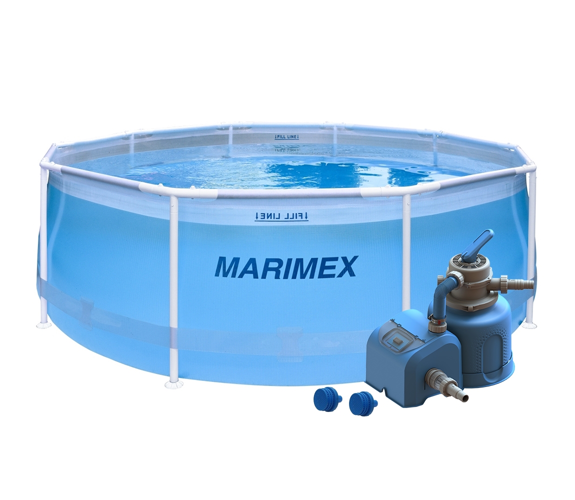 Marimex | Bazén Marimex Florida 3,05x0,91m s pieskovou filtráciou - motív transparentný | 19900116