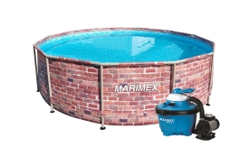 Bazén Marimex Florida 3,66 x 0,99m, s pieskovou filtráciou- motív TEHLA