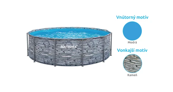 Bazén Marimex Florida 3,66x0,99 m bez príslušenstva - motív KAMEŇ
