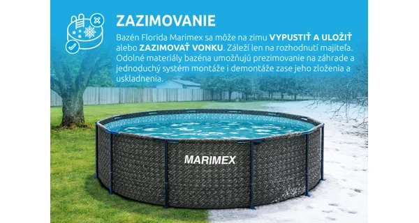 Bazén Marimex Florida 3,66x0,99 m bez príslušenstva - motív RATAN