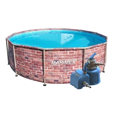 Bazén Marimex Florida 3,66x0,99 m s pieskovou filtráciou - motív TEHLA