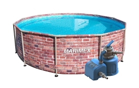 Bazén Marimex Florida 3,66x0,99 m s pieskovou filtráciou - motív TEHLA