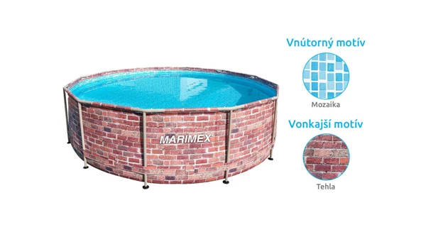 Bazén Marimex Florida 3,66x0,99 m s pieskovou filtráciou - motív TEHLA