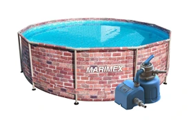 Bazén Marimex Florida 3,66x0,99 m s pieskovou filtráciou - motív TEHLA