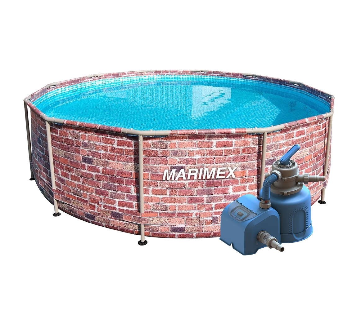 Marimex | Bazén Marimex Florida 3,66x0,99 m s pieskovou filtráciou - motív TEHLA | 19900119