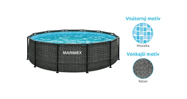 Bazén Marimex Florida 3,66x0,99 m so zabudovaným skimmerom - motív RATAN