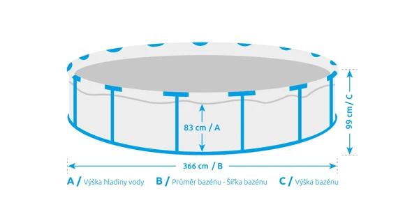 Bazén Marimex Florida 3,66x0,99 m so zabudovaným skimmerom - motív TEAK