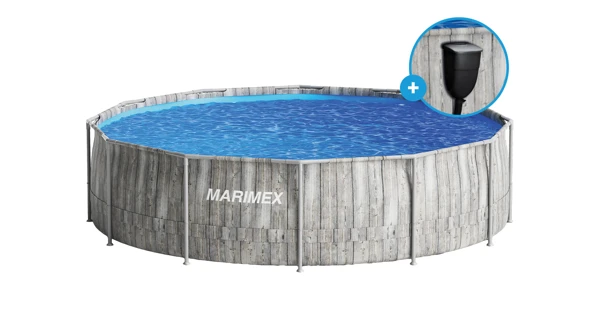 Bazén Marimex Florida 3,66x0,99 m so zabudovaným skimmerom - ŠEDÉ DREVO