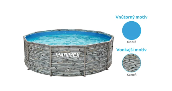 Bazén Marimex Florida 3,66x1,22 m bez príslušenstva - motív KAMEŇ