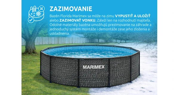 Bazén Marimex Florida 3,66x1,22 m bez príslušenstva - motív RATAN