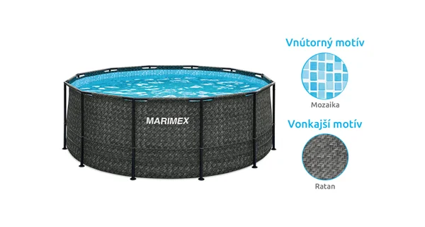 Bazén Marimex Florida 3,66x1,22 m bez príslušenstva - motív RATAN