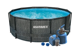 Bazén Marimex Florida 3,66x1,22 m s pieskovou filtráciou - motív RATAN