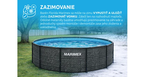 Bazén Marimex Florida 3,66x1,22 m so zabudovaným skimmerom - motív RATAN