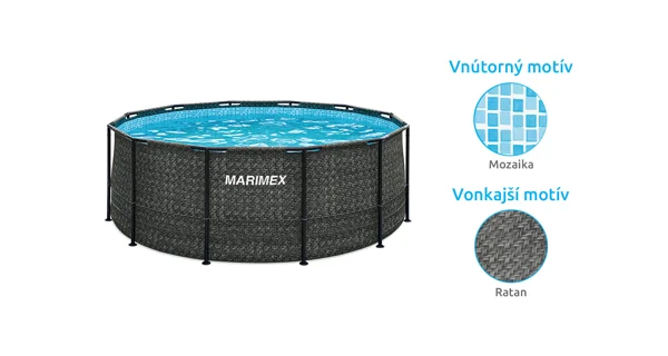 Bazén Marimex Florida 3,66x1,22 m so zabudovaným skimmerom - motív RATAN