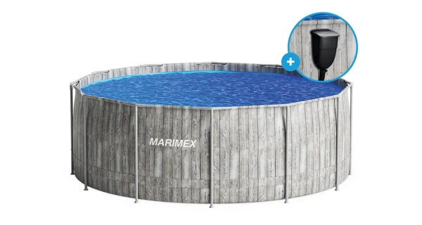 Bazén Marimex Florida 3,66x1,22 m so zabudovaným skimmerom - motív ŠEDÉ DREVO