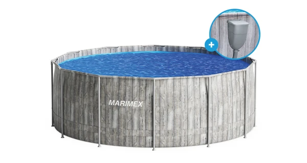 Bazén Marimex Florida 3,66x1,22 m so zabudovaným skimmerom - motív ŠEDÉ DREVO