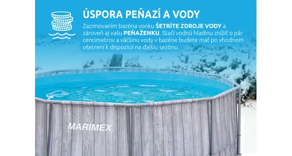 Bazén Marimex Florida 3,66x1,22 m so zabudovaným skimmerom - motív ŠEDÉ DREVO
