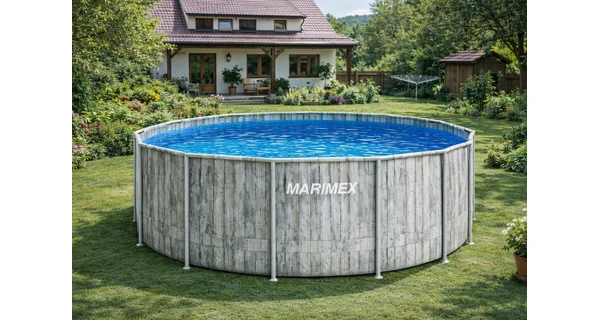 Bazén Marimex Florida 3,66x1,22 m so zabudovaným skimmerom - motív ŠEDÉ DREVO