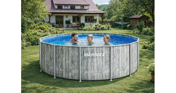 Bazén Marimex Florida 3,66x1,22 m so zabudovaným skimmerom - motív ŠEDÉ DREVO