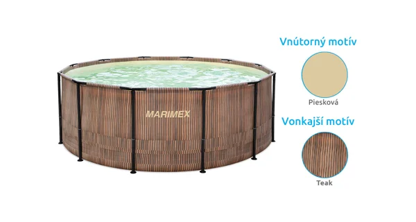 Bazén Marimex Florida 3,66x1,22 m so zabudovaným skimmerom - motív TEAK