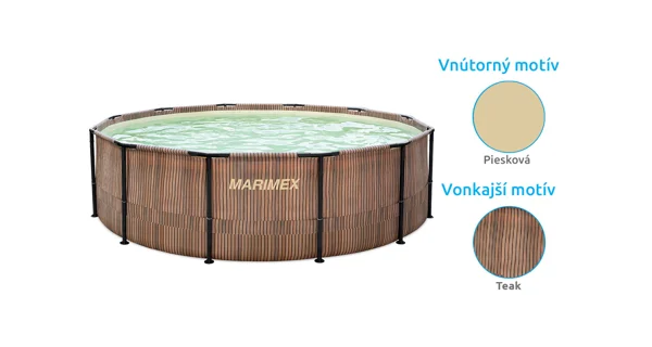 Bazén Marimex Florida 4,57 x1,32 m so zabudovaným skimmerom - motív TEAK