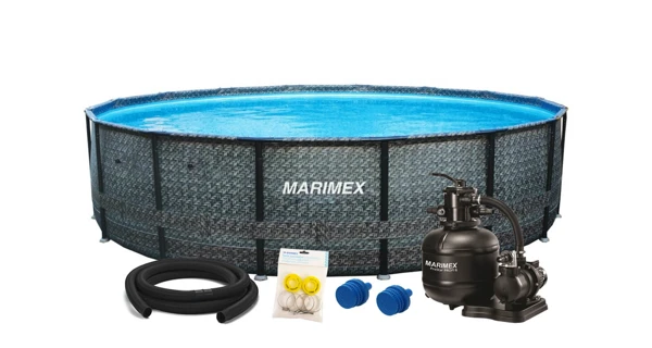 Bazén Marimex Florida 4,57x1,32 m s pieskovou filtráciou a príslušenstvom - motív RATAN