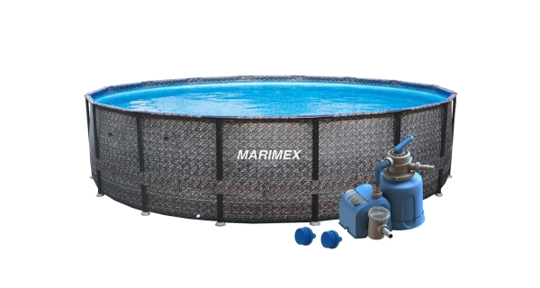 Bazén Marimex Florida 4,57x1,32 m s pieskovou filtráciou - motív RATAN