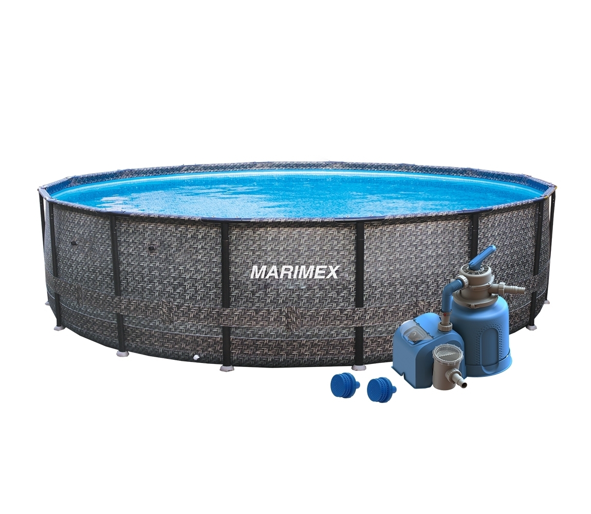 Marimex | Bazén Marimex Florida 4,57x1,32 m s pieskovou filtráciou - motív RATAN | 19900122
