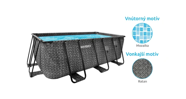 Bazén Marimex Florida Premium 2,15x4,00x1,22 m s pieskovou filtráciou a príslušenstvom - motív RATAN