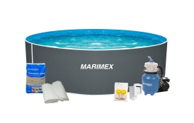 Bazén Marimex Orlando 3,05x0,91 m s pieskovou filtráciou a príslušenstvom - motív šedý
